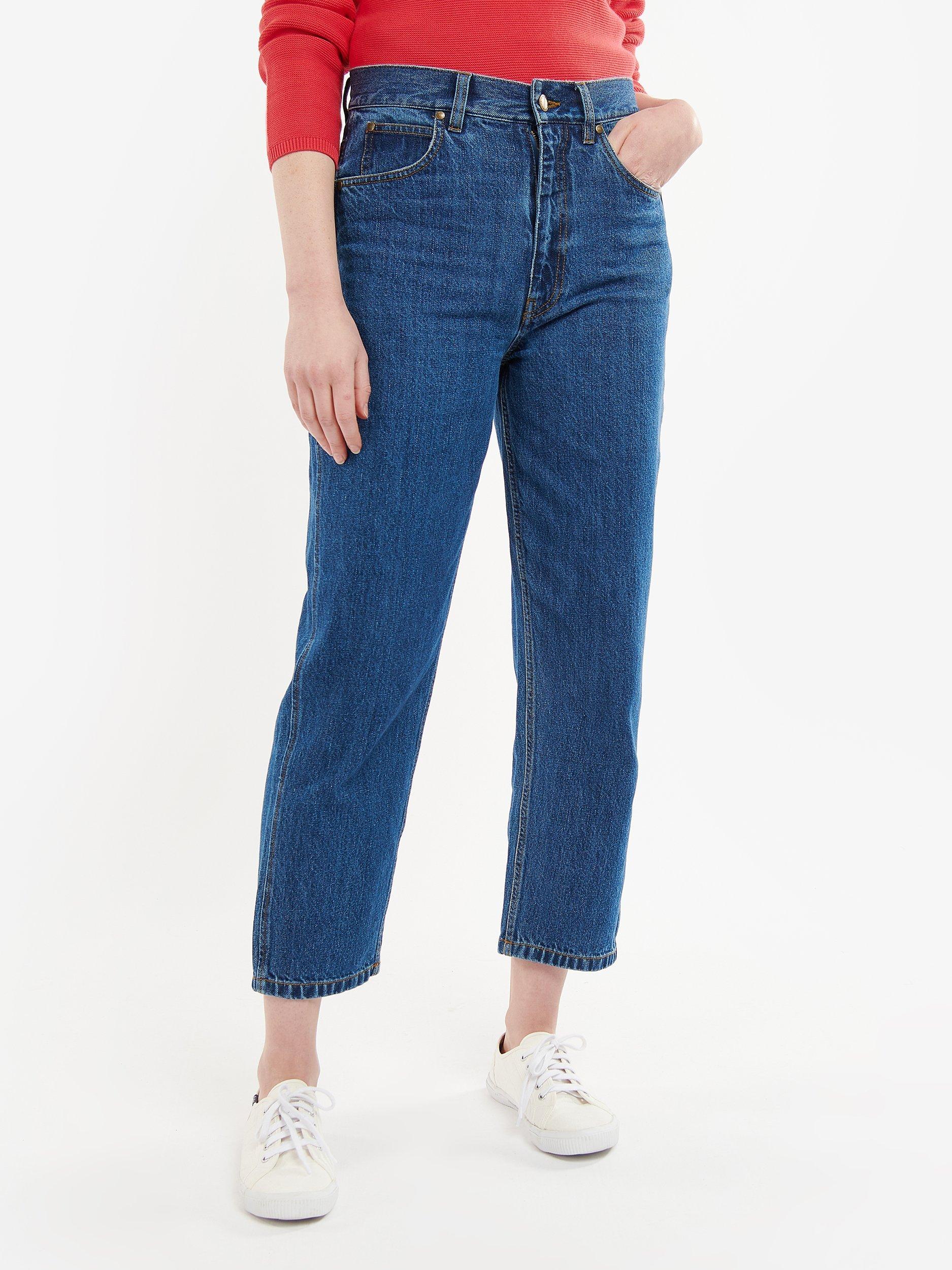 Barbour Westbury Barrel Leg Cropped Jeans, Original Wash