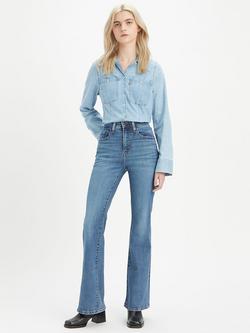 Levi's 726 High Rise Flared Jeans, Blue Wave Mid