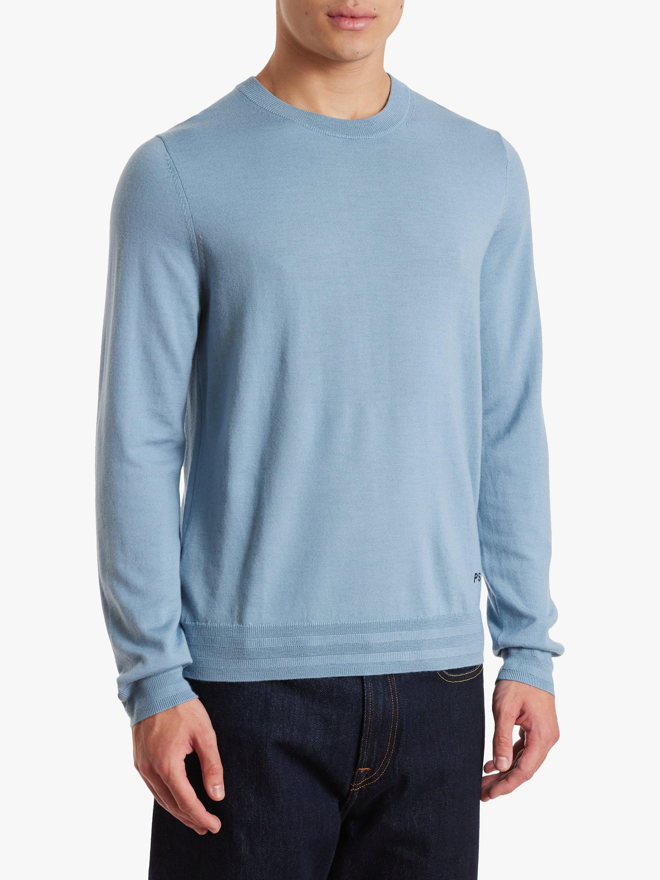 Paul Smith Merino Wool Crew Neck Jumper, Blue