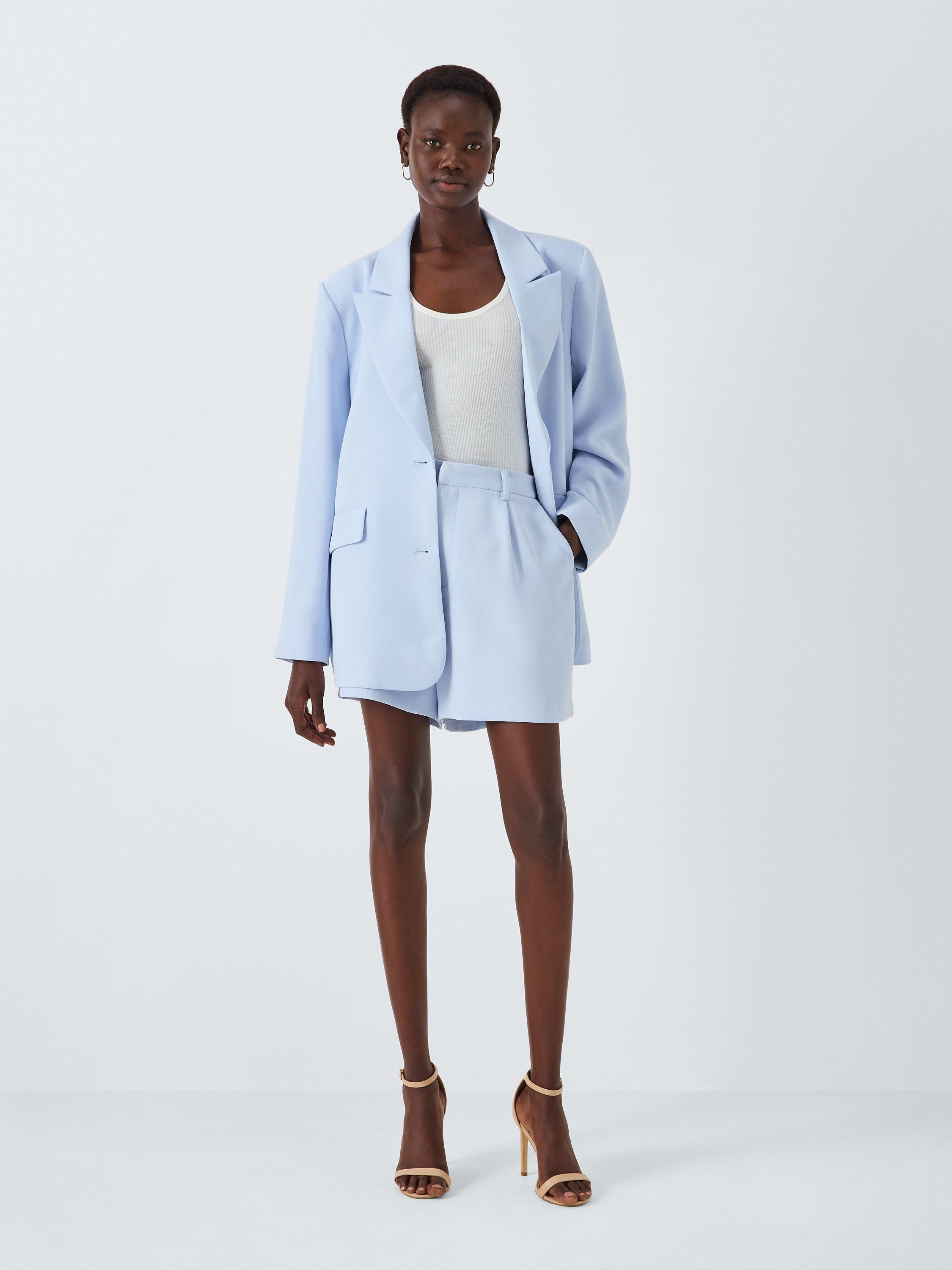 Product image 3 of 7, which shows Good American Luxe Shorts, Glass, 24