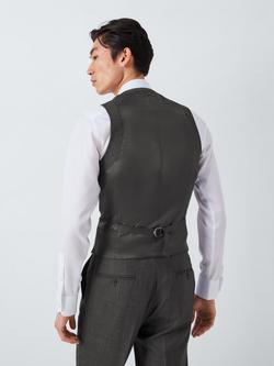 John Lewis Super 100's Birdseye Regular Suit Waistcoat - view 2, Charcoal