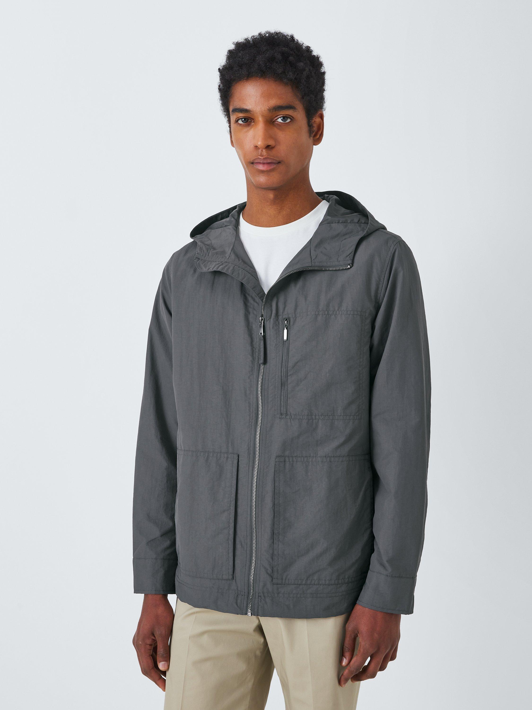 Kin Nylon Showerproof Hooded Jacket, Black