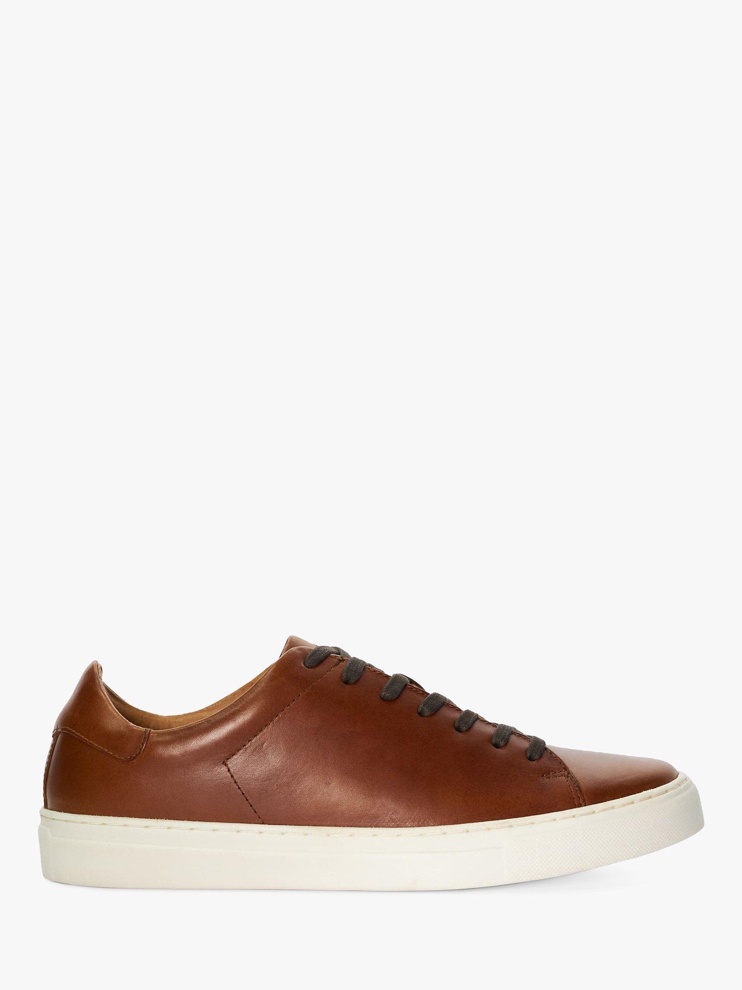 Dune Terrence Leather Trainers, Tan