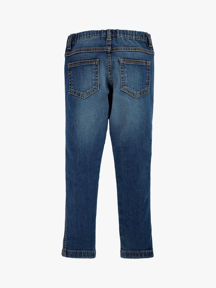 Frugi Kids' Julie Jeggings, Mid Wash Denim - view 2, Mid Wash Denim