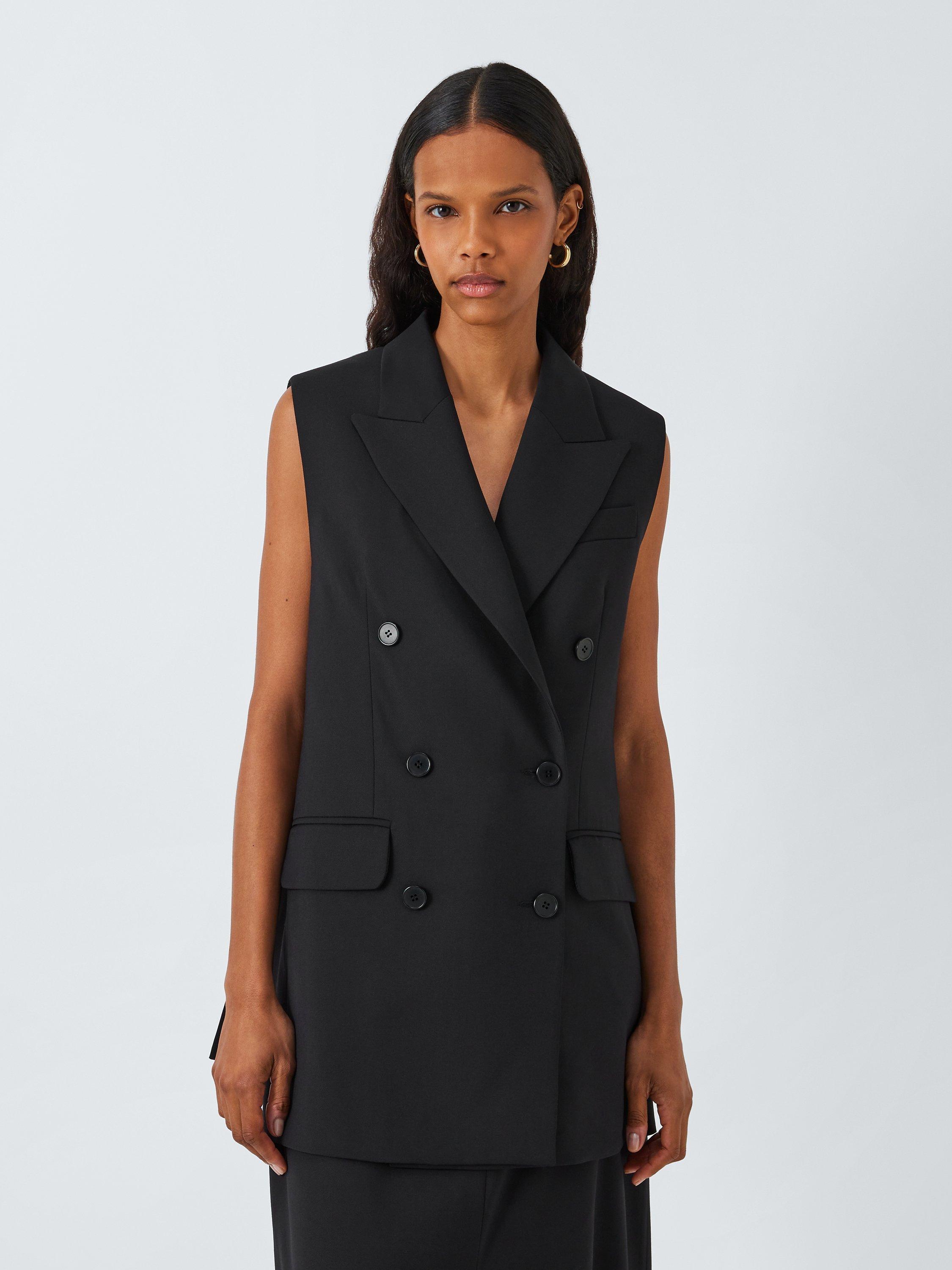 John Lewis Sleeveless Blazer Black