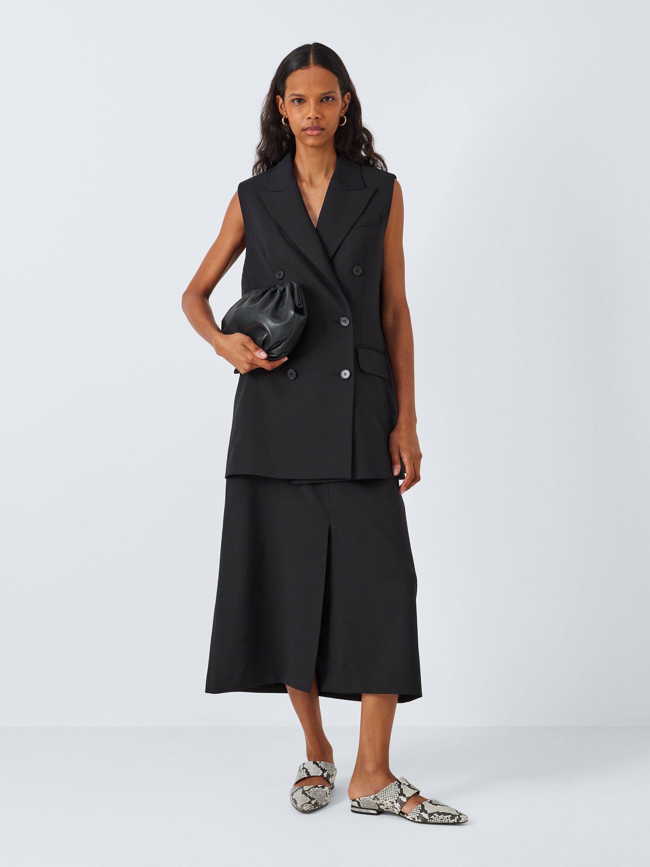 John Lewis A Line Wool Blend Skirt Black