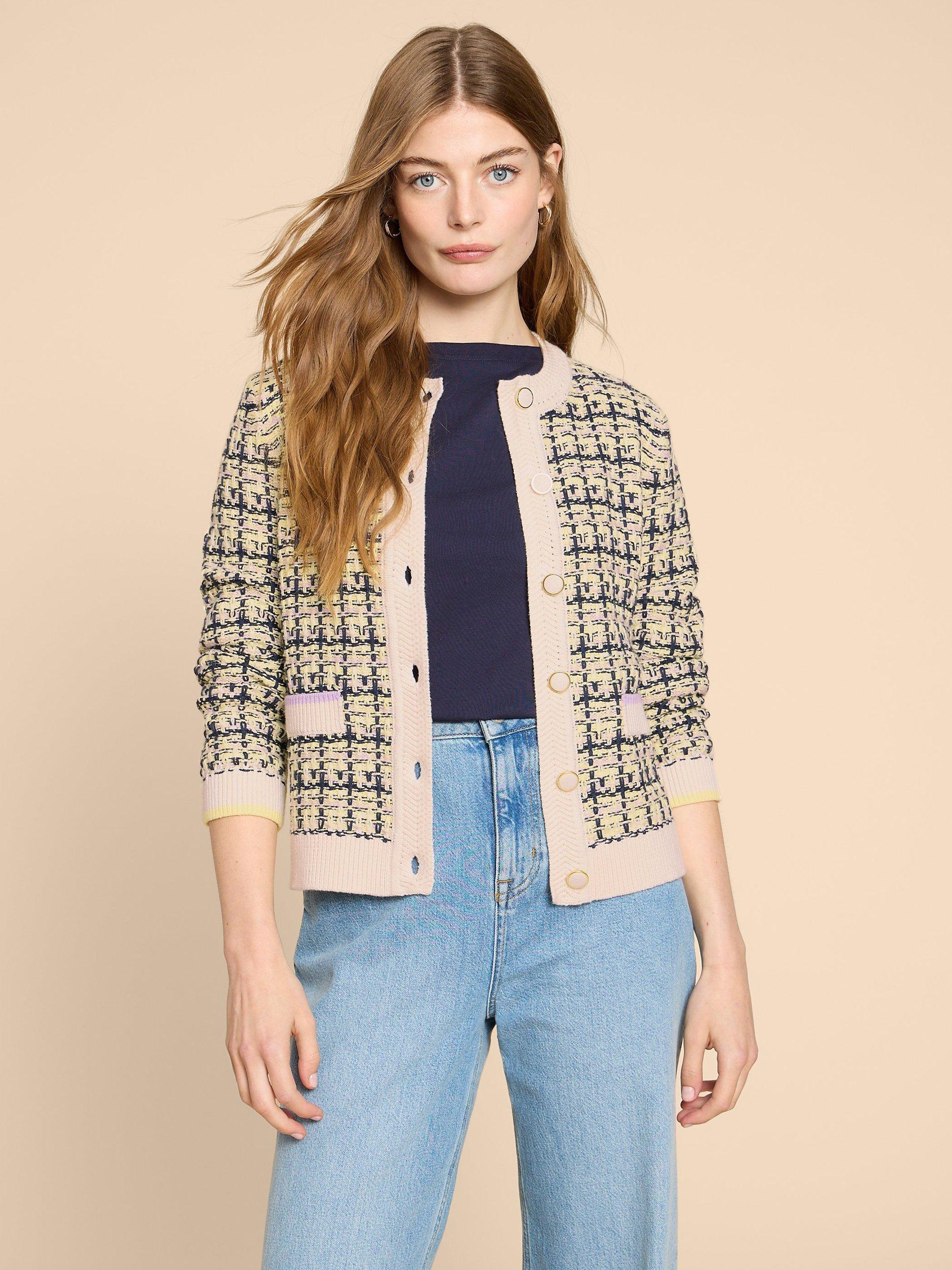 White Stuff Kelly Boucle Textured Cardigan, Multi