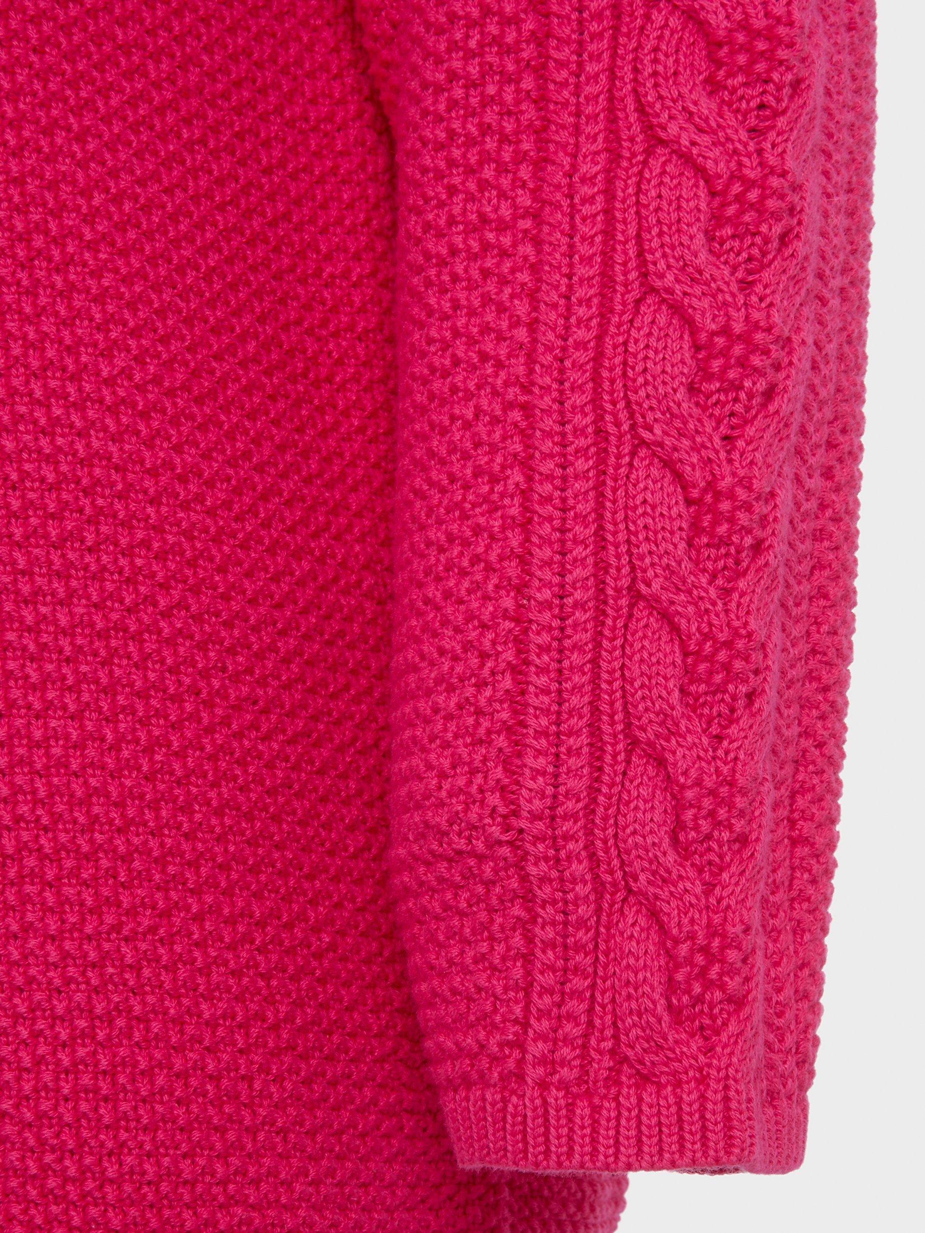 Product image 2 of 5, which shows Hobbs Camilla Cable Knit Detail Jumper, Sapphire Pink, XS