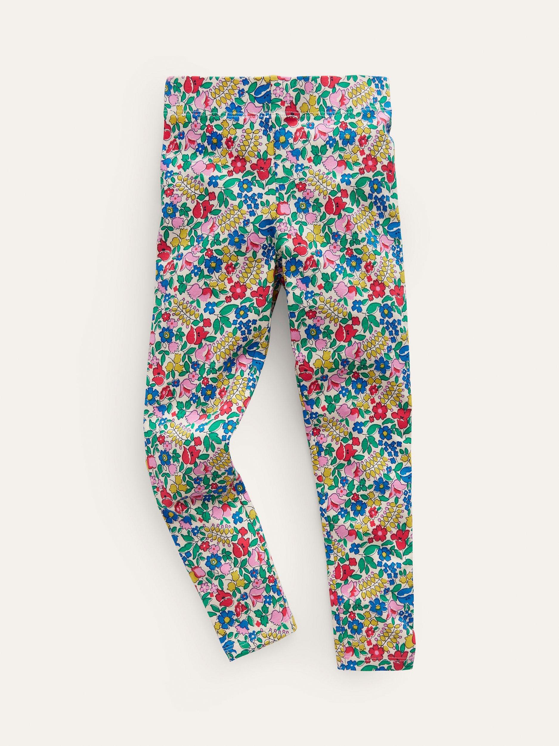 Mini Boden Kids' Floral Print Fun Leggings, Multi