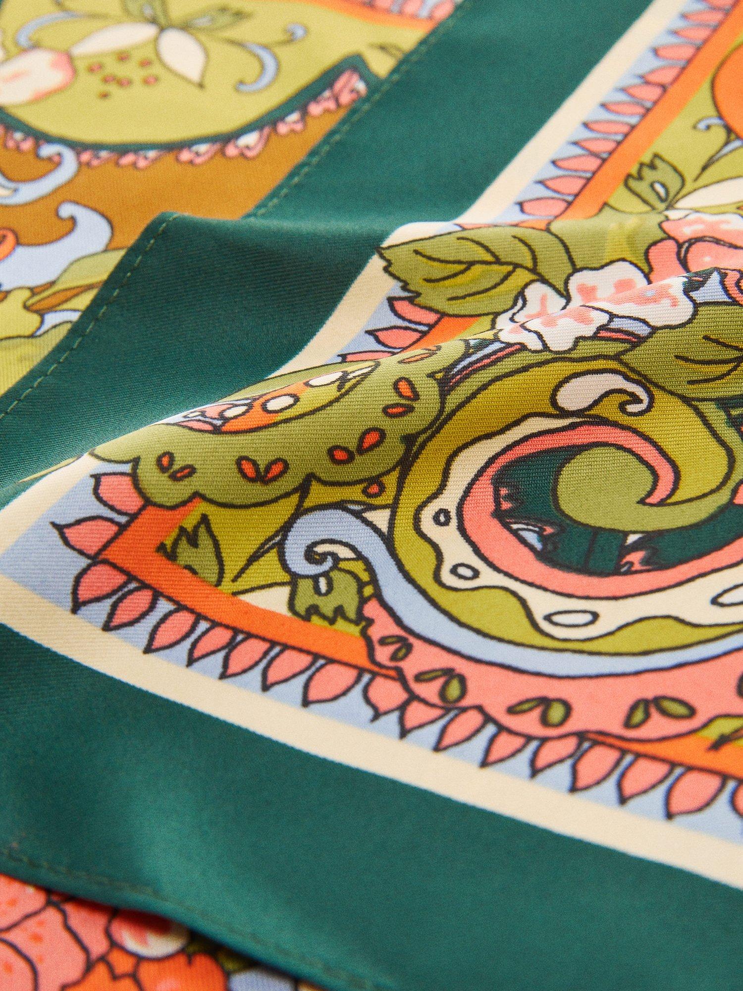 Mango Sienna Floral Print Scarf, Green