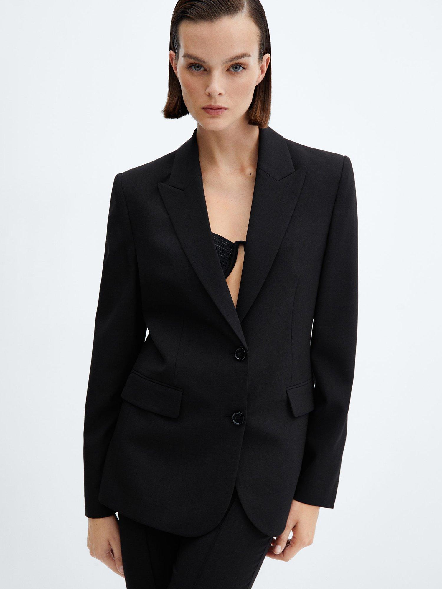Mango Nantes Blazer, Black