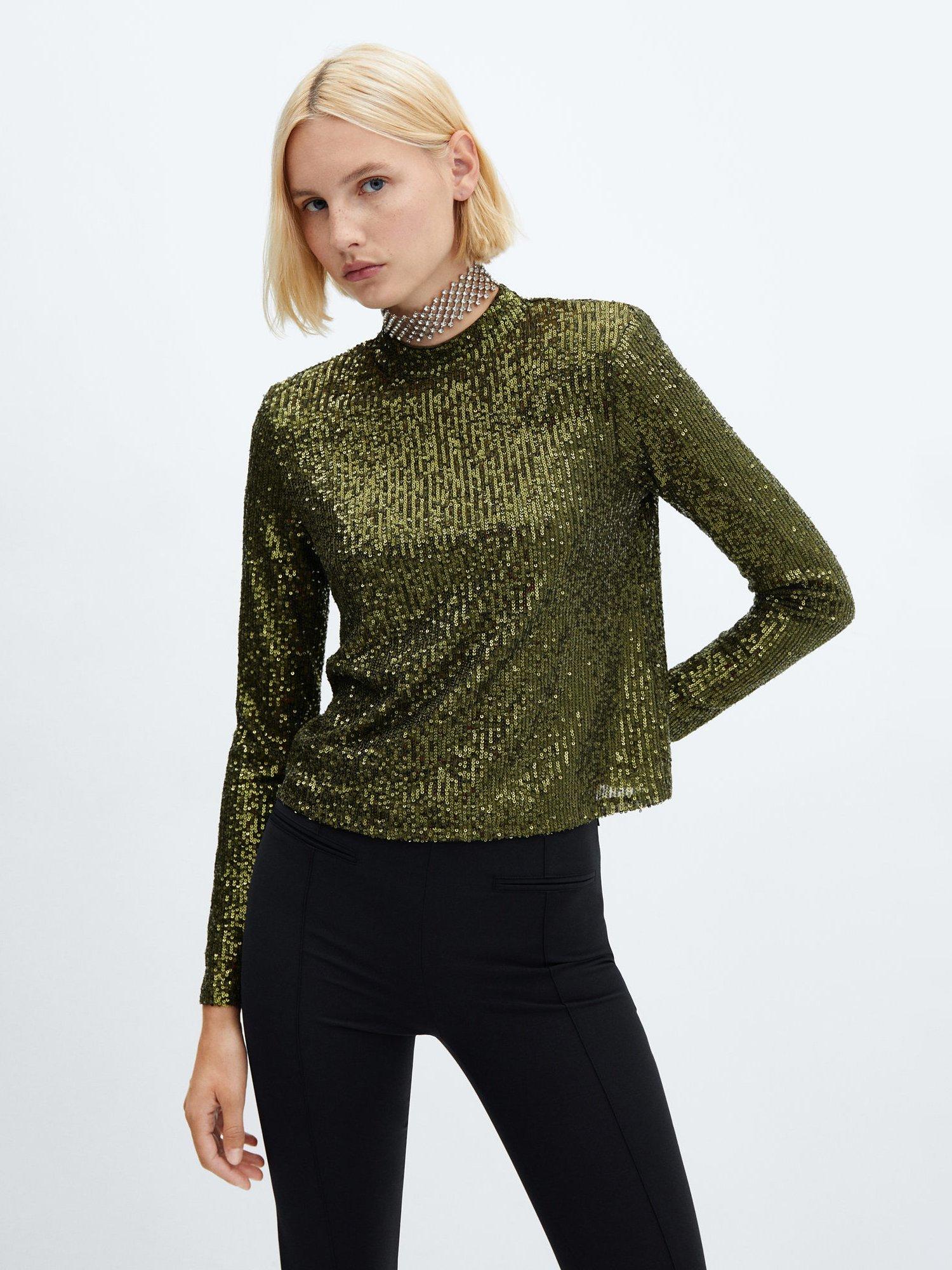 Mango Xlenjuel Sequin Top