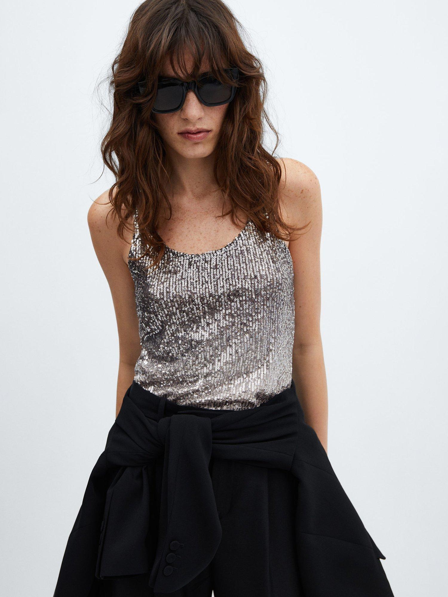Mango Xdegra Sequin Top