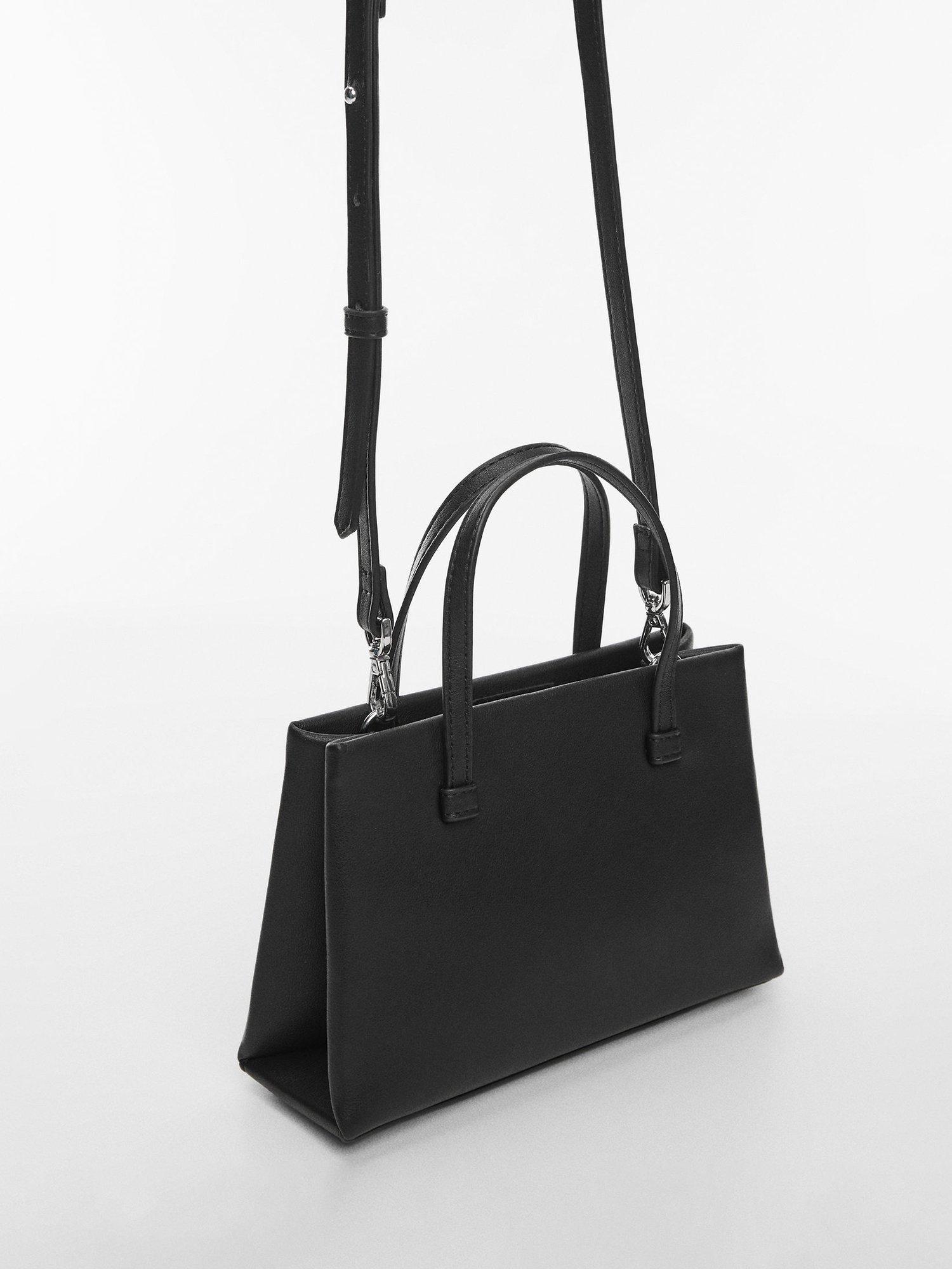 Mango Twiggy Faux Leather Mini Crossbody Bag, Black