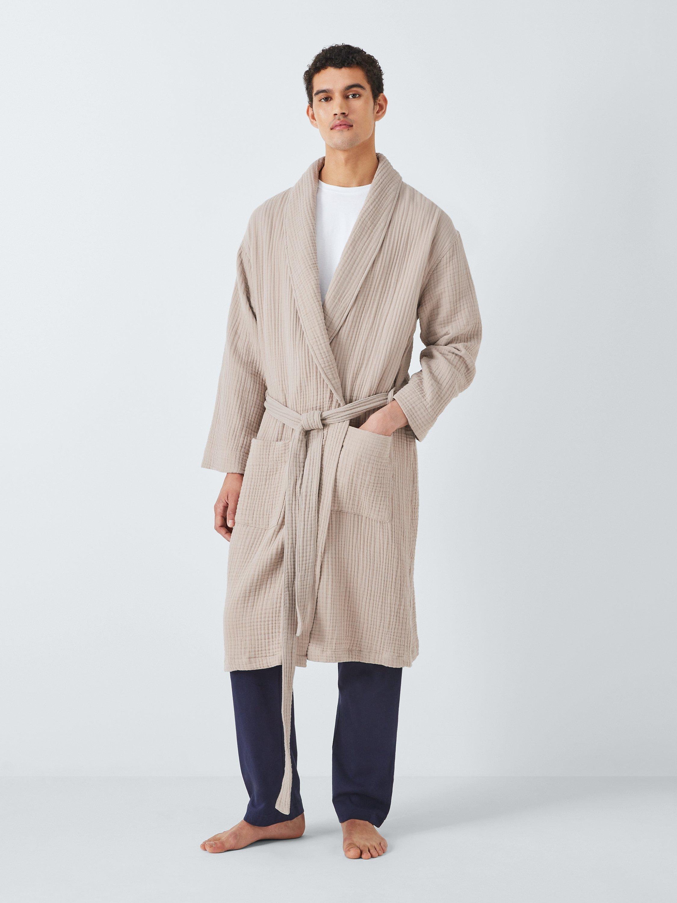 John Lewis Cotton Muslin Robe, Beige
