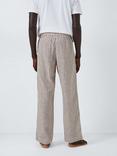 John Lewis Linen Blend Stripe Lounge Pants, Taupe Stripe