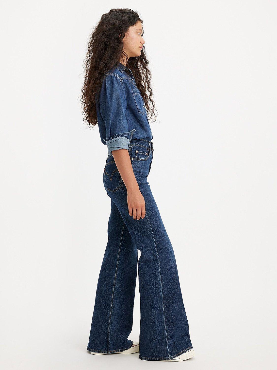 Product image 3 of 6, which shows Levi's Ribcage Bell Flared Leg Jeans, Sonoma Train, W24/L32