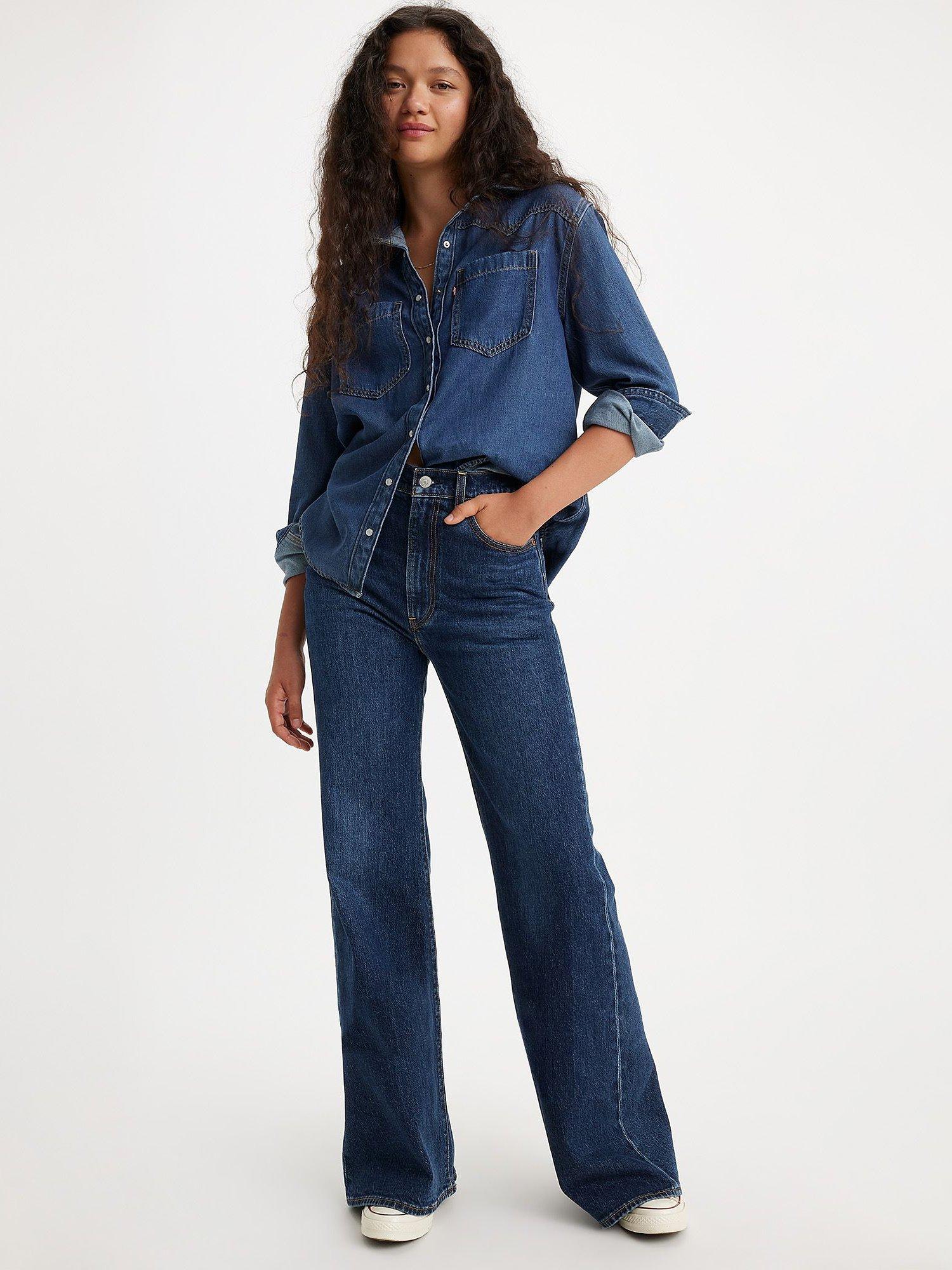 Product image 4 of 6, which shows Levi's Ribcage Bell Flared Leg Jeans, Sonoma Train, W24/L32