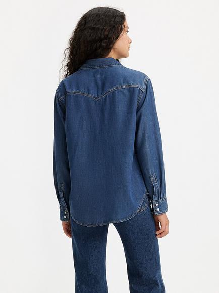 Levi's Teodora Denim Shirt - view 2, Dark Blue