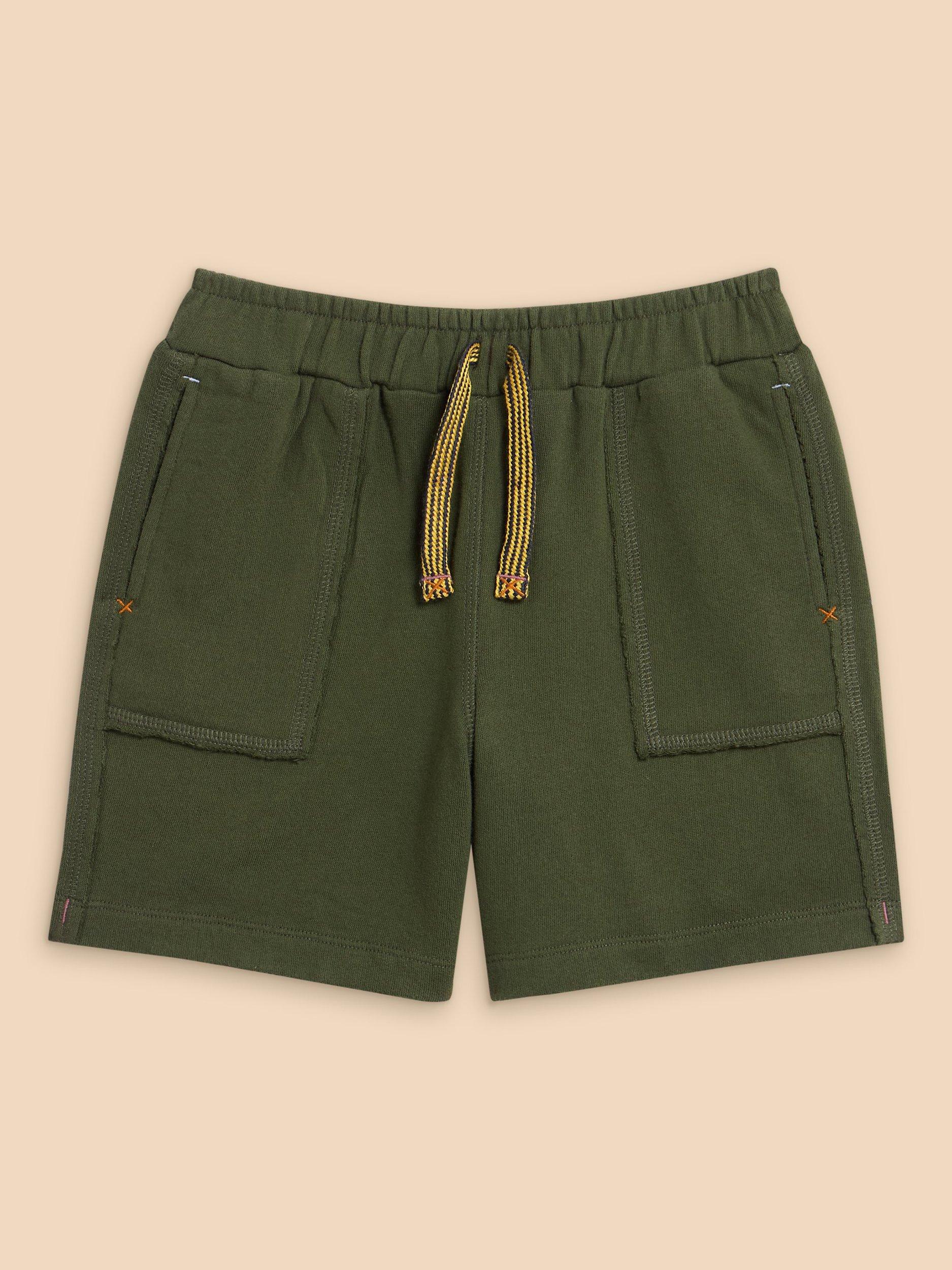 White Stuff Kids' Jersey Shorts, Khaki Green