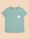 White Stuff Kids' Escape Key T-Shirt, Mint Green