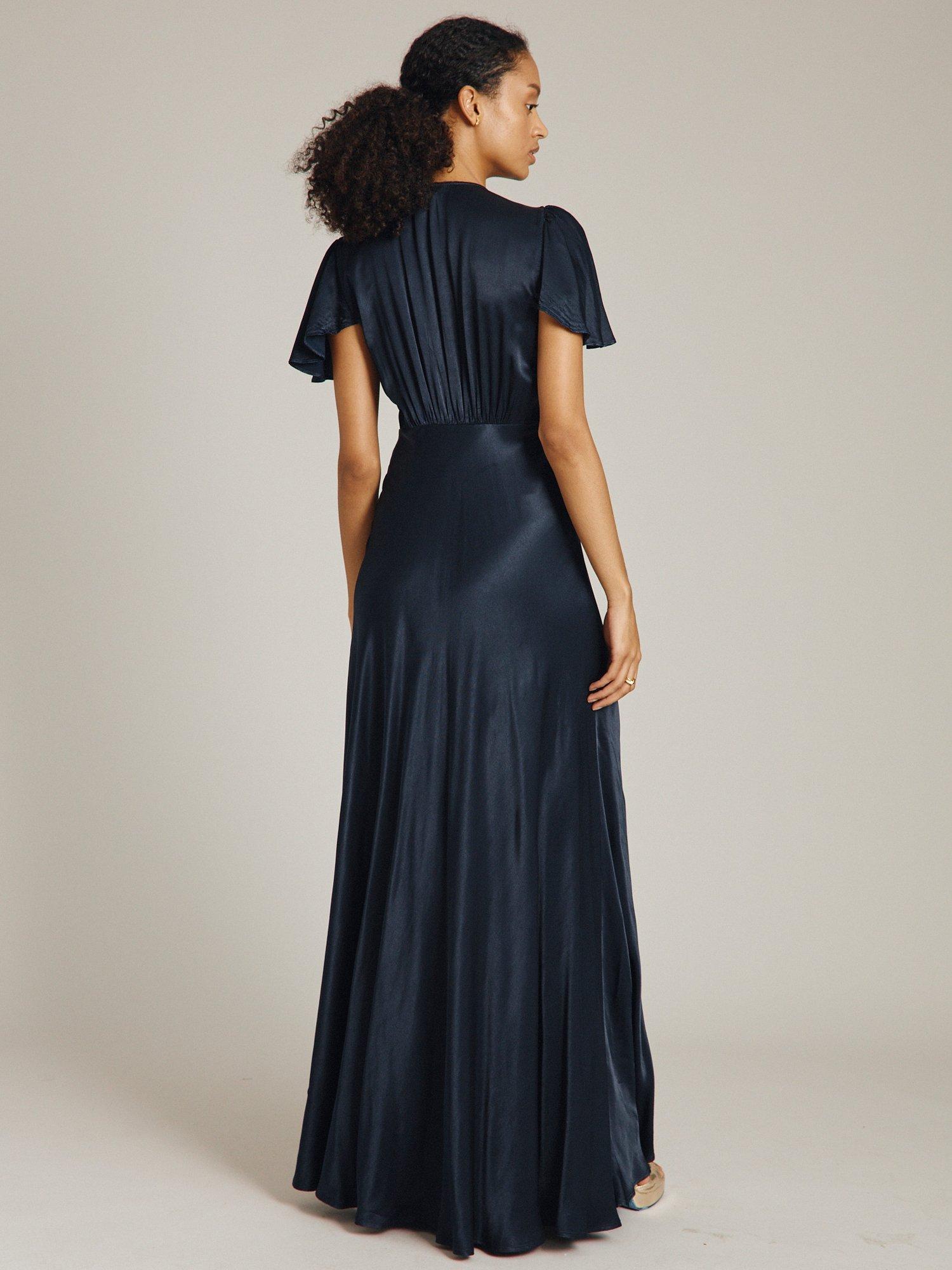 Product image 2 of 3, which shows Ghost Delphine V-Neck Maxi Dress, Navy, XS