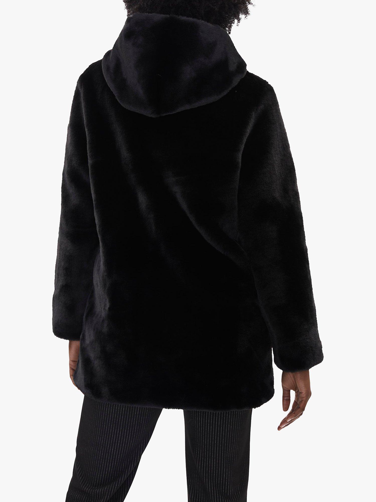 Product image 3 of 7, which shows James Lakeland Faux Fur Coat, Black, 12