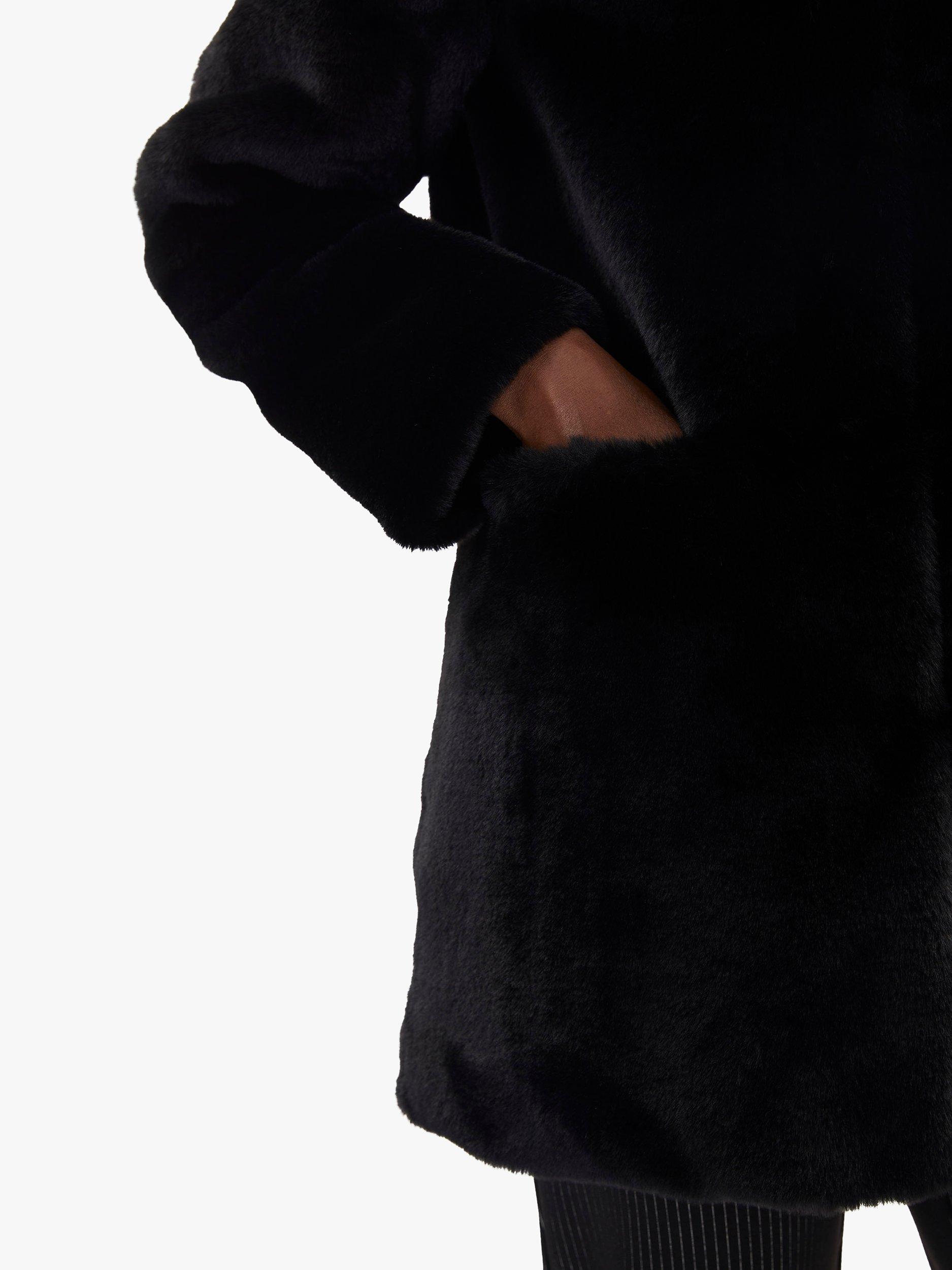 Product image 5 of 7, which shows James Lakeland Faux Fur Coat, Black, 12