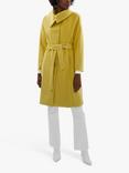 James Lakeland Large Collar Belted Coat, Lime