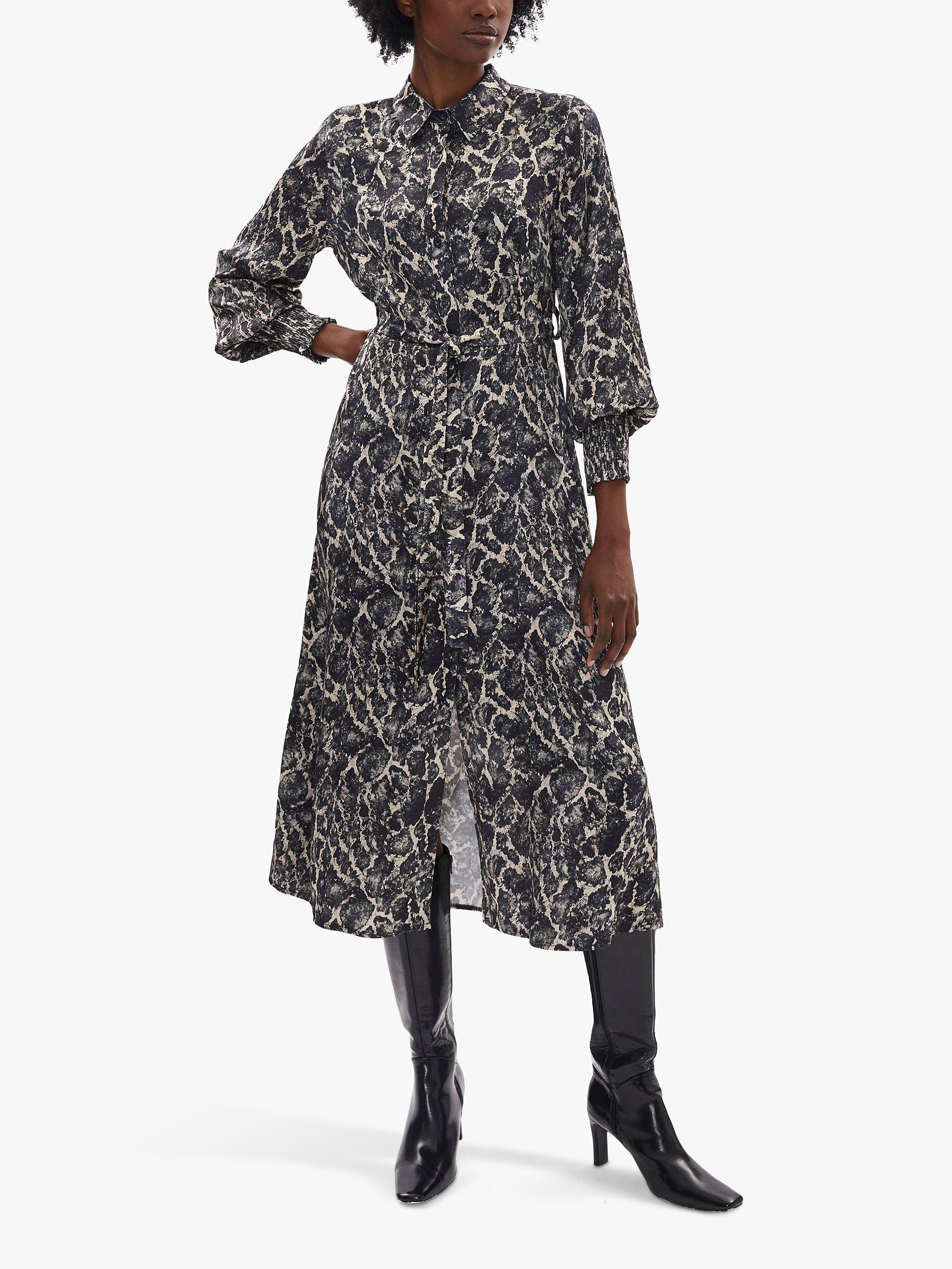 Product image 1 of 5, which shows James Lakeland Printed Belted Midi Dress, Multi, 10