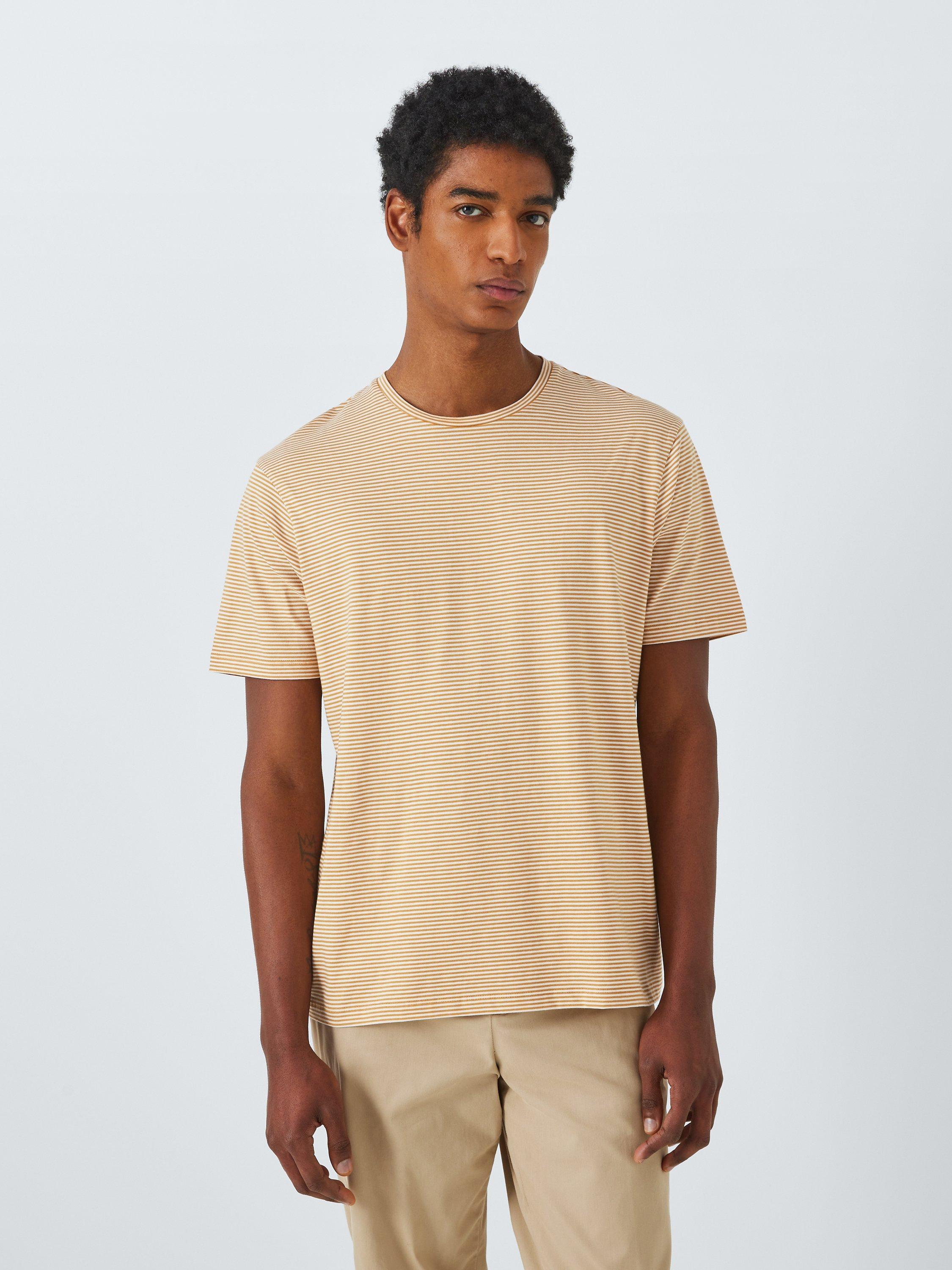 Kin Micro Stripe Crew Neck T-Shirt, Spruce Yellow
