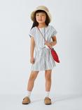 John Lewis Kids' Stripe Playsuit, Off White