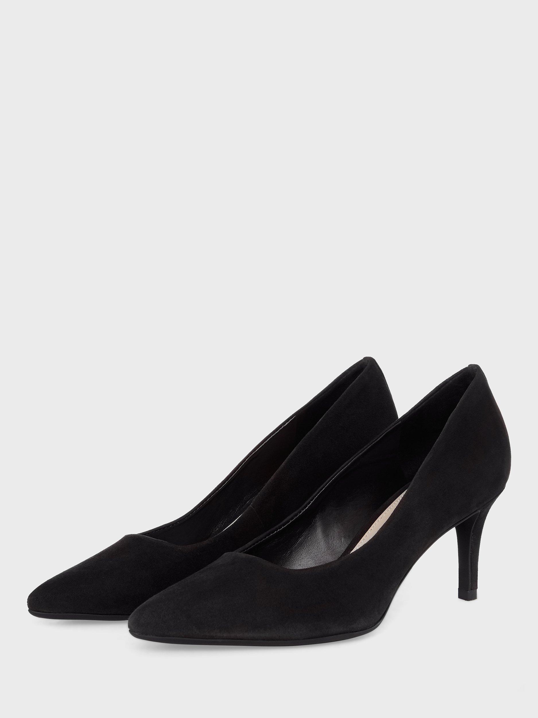 Product image 3 of 6, which shows Hobbs Amy Suede Court Shoes, Black, 3