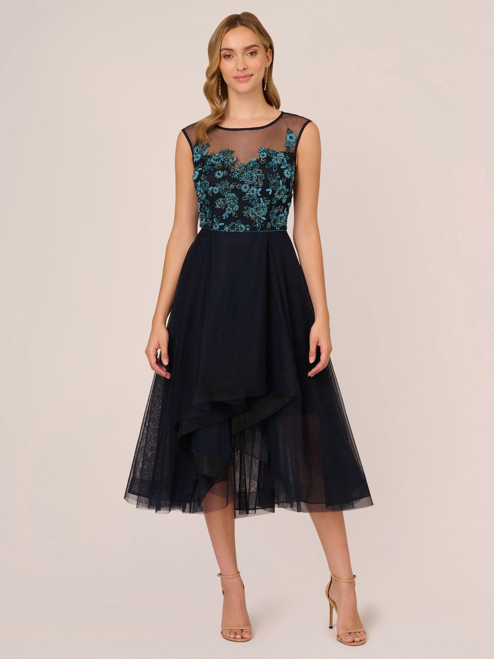 Adrianna papell sequined tulle gown best sale