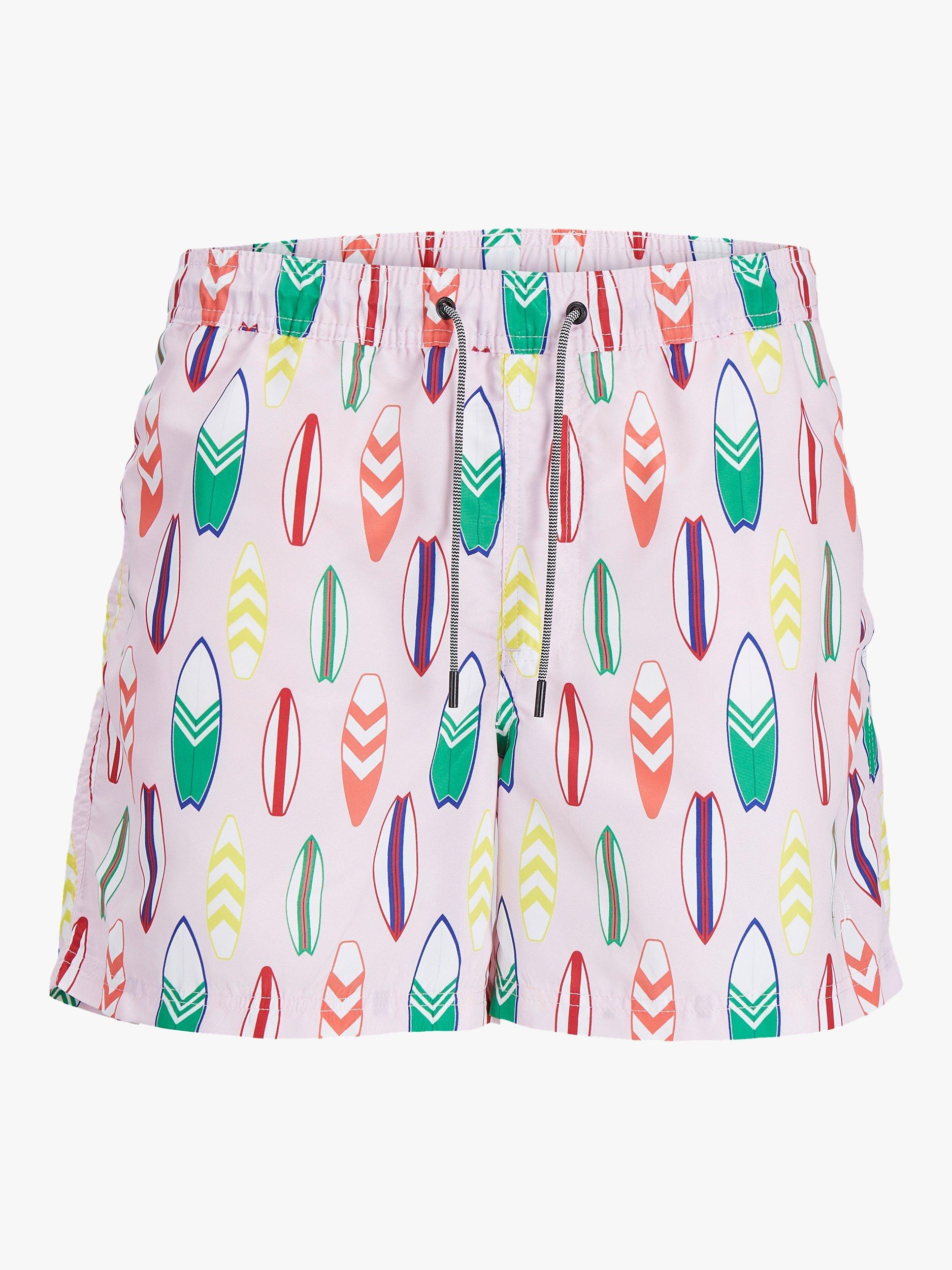 Jack & Jones Kids' Fiji Surf Board Print Swim Shorts, Tender Touch