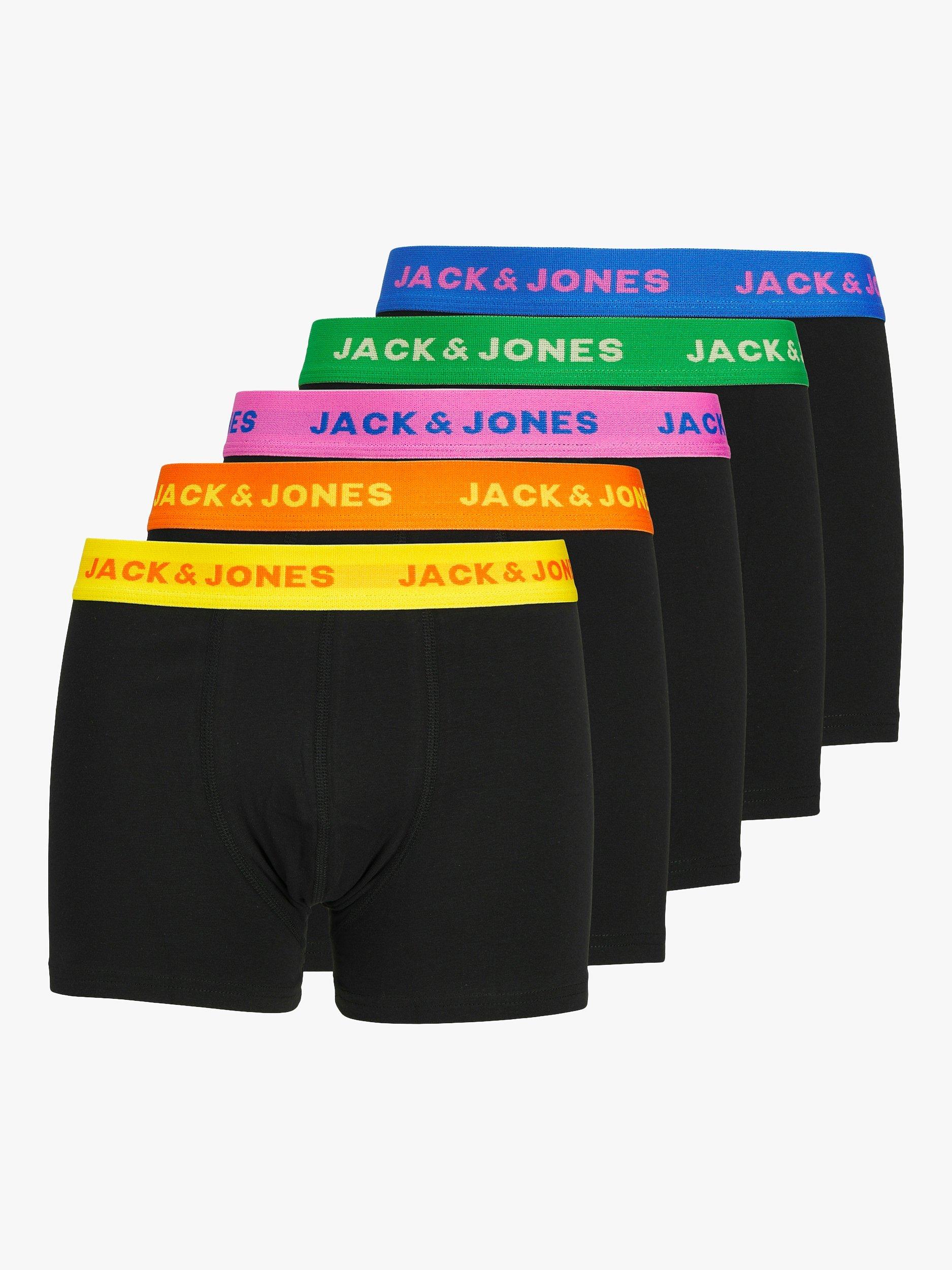 Jack & Jones Kids' Jaleco Trunks, Pack Of 5, Black/Multi