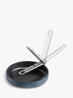 Joseph Joseph Space Folding Handle Aluminium Non-Stick Frying Pan, Navy, Navy
