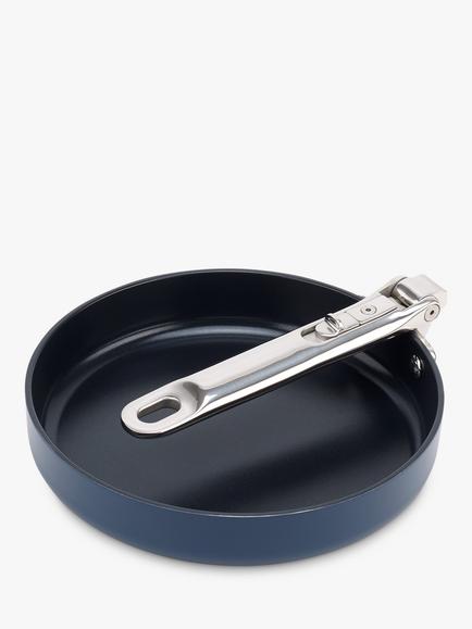 Joseph Joseph Space Folding Handle Aluminium Non-Stick Frying Pan, Navy - view 2, Navy