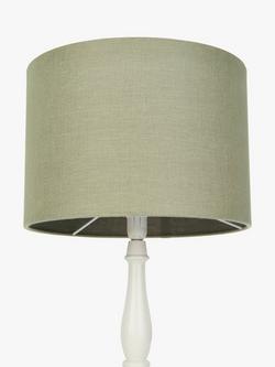 John Lewis Sophia Pure Linen Drum Lampshade - view 2, Sage