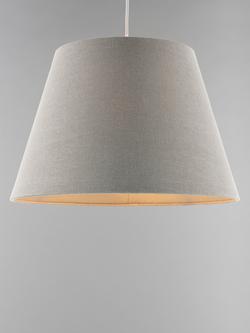 John Lewis Sophia Pure Linen Tapered Lampshade, Grey