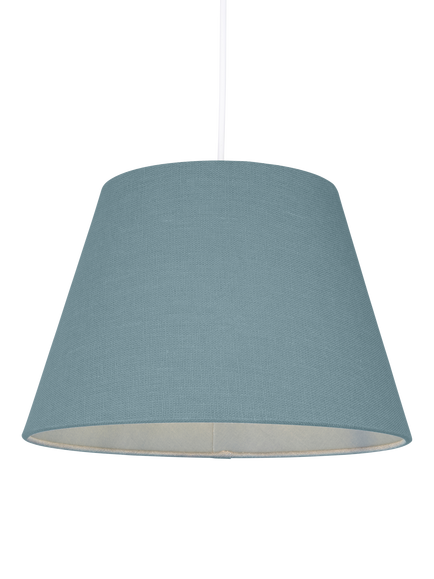 John Lewis Sophia Pure Linen Tapered Lampshade, Lake Blue