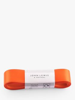 John Lewis Double Satin Ribbon L5m, Tango