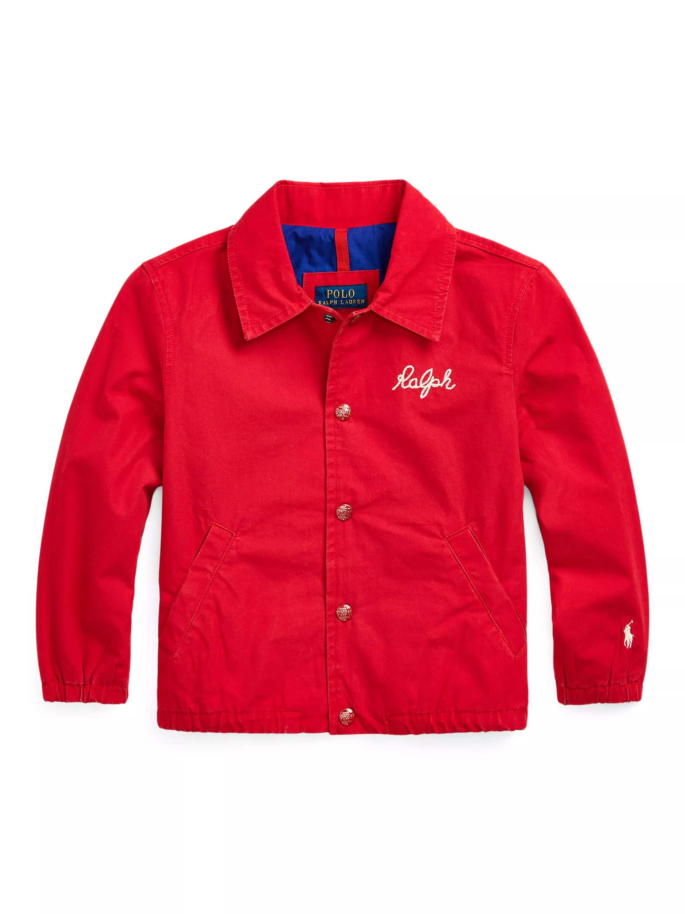 Ralph Lauren Kids Coach Windbreaker Jacket Red