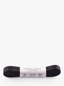 John Lewis Grosgrain Ribbon L5m, Black