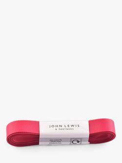 John Lewis Grosgrain Ribbon L5m, Paris Pink