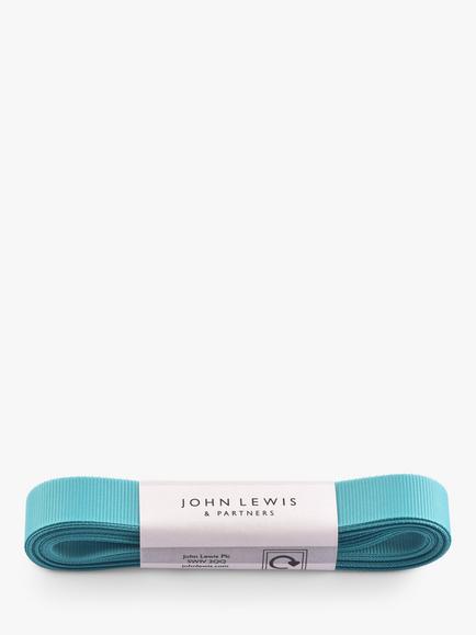 John Lewis Grosgrain Ribbon L5m, Fathom