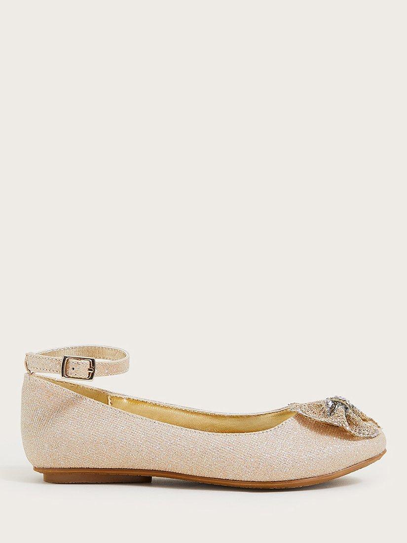 Monsoon Kids' Polly Shimmer Shoes, Gold