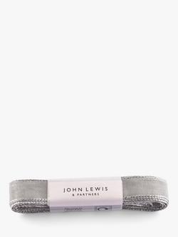 John Lewis Wired Metallic Ribbon L5m, Silver