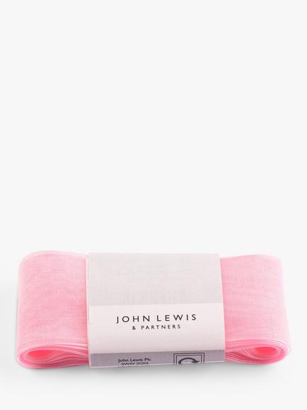 John Lewis Sheer Ribbon, L5m, Rose Cup