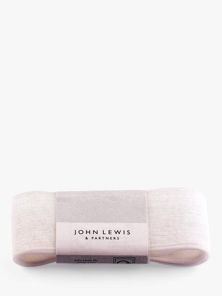 John Lewis Sheer Ribbon, L5m, White